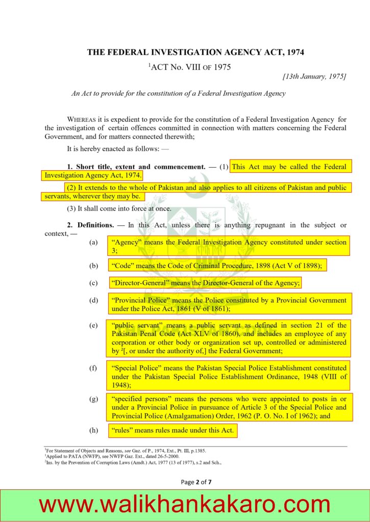 FIA ACT 1974 2