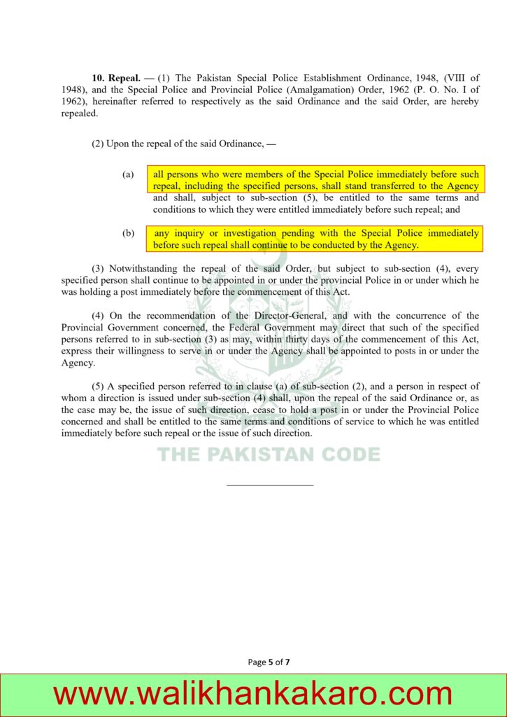 FIA ACT 1974 5