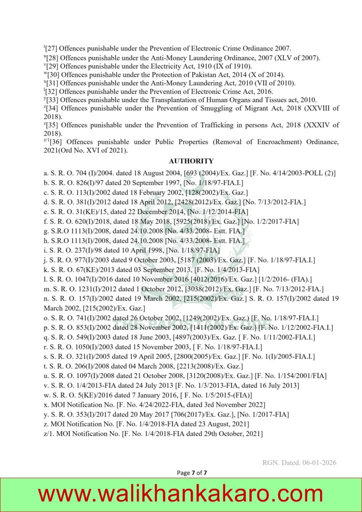 FIA ACT 1974 7